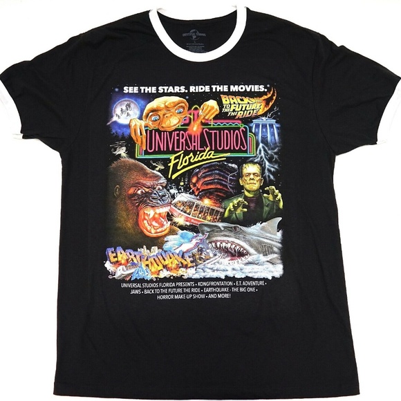 Universal Studios Florida Retro Marquee Ringer T-Shirt 2XL - Picture 1 of 1